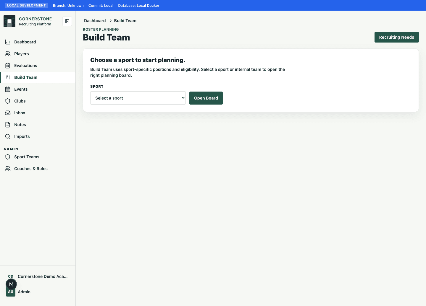 Build Team board screenshot
